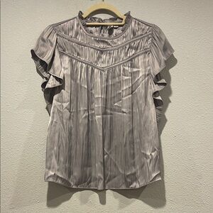 Joie Silver Ruffled Women's Top